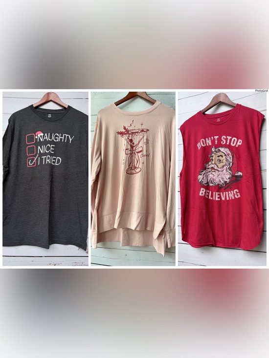 Tops - collection of festive holiday tops -XL